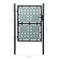 vidaXL Zauntor (Einzeltor) Schwarz 100x225 cm vidaXL Zauntor (Einzeltor) Schwarz 100x225 cm