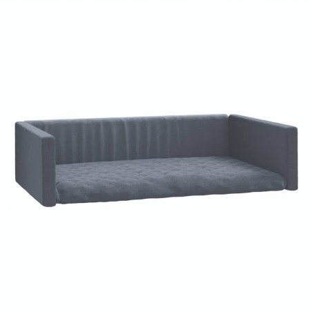 vidaXL Kofferraum-Hundebett Grau 90x60 cm Leinenoptik