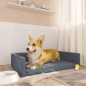 vidaXL Kofferraum-Hundebett Grau 90x60 cm Leinenoptik vidaXL Kofferraum-Hundebett Grau 90x60 cm Leinenoptik