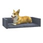 vidaXL Kofferraum-Hundebett Grau 90x60 cm Leinenoptik vidaXL Kofferraum-Hundebett Grau 90x60 cm Leinenoptik