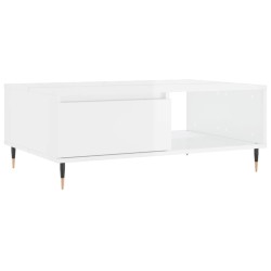 vidaXL Couchtisch Hochglanz-Weiß 90x60x35 cm Holzwerkstoff