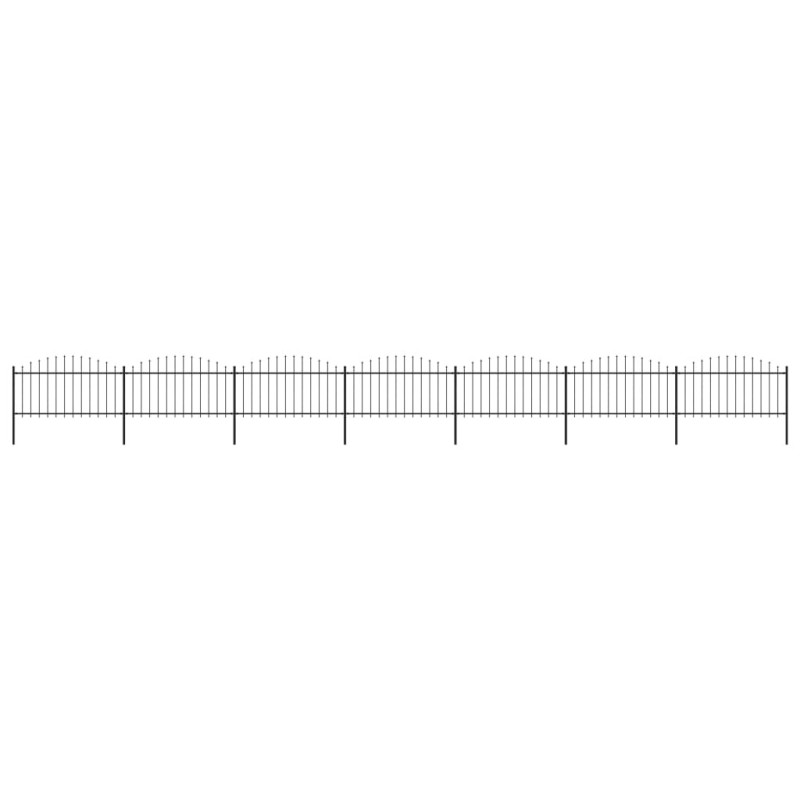 vidaXL Gartenzaun mit Speerspitzen Stahl (1,25 - 1,5) x 11,9 m Schwarz vidaXL Gartenzaun mit Speerspitzen Stahl (1,25 - 1,5) x 11,9 m Schwarz