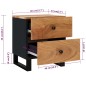 vidaXL Nachttisch 40x33x46 cm Massivholz Akazie vidaXL Nachttisch 40x33x46 cm Massivholz Akazie