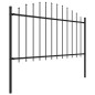 vidaXL Gartenzaun mit Speerspitzen Stahl (1,25 - 1,5) x 11,9 m Schwarz vidaXL Gartenzaun mit Speerspitzen Stahl (1,25 - 1,5) x 11,9 m Schwarz