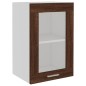 vidaXL Hängeschrank Glas Braun Eichen-Optik 40x31x60 cm Holzwerkstoff vidaXL Hängeschrank Glas Braun Eichen-Optik 40x31x60 cm Holzwerkstoff