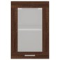 vidaXL Hängeschrank Glas Braun Eichen-Optik 40x31x60 cm Holzwerkstoff vidaXL Hängeschrank Glas Braun Eichen-Optik 40x31x60 cm Holzwerkstoff