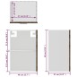vidaXL Hängeschrank Glas Braun Eichen-Optik 40x31x60 cm Holzwerkstoff vidaXL Hängeschrank Glas Braun Eichen-Optik 40x31x60 cm Holzwerkstoff