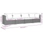 vidaXL 4-tlg. Garten-Lounge-Set mit Auflagen Poly Rattan Braun vidaXL 4-tlg. Garten-Lounge-Set mit Auflagen Poly Rattan Braun