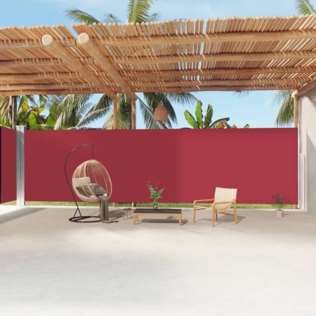 vidaXL Seitenmarkise Ausziehbar Rot 220x1200 cm