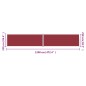 vidaXL Seitenmarkise Ausziehbar Rot 220x1200 cm vidaXL Seitenmarkise Ausziehbar Rot 220x1200 cm