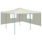 vidaXL Faltpavillon mit 2 Seitenwänden 5x5 m Creme vidaXL Faltpavillon mit 2 Seitenwänden 5x5 m Creme