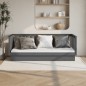 vidaXL Tagesbett Grau 90x200 cm Massivholz Kiefer vidaXL Tagesbett Grau 90x200 cm Massivholz Kiefer