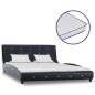 Bett mit Memory-Schaum-Matratze Schwarz Kunstleder 140x200 cm Bett mit Memory-Schaum-Matratze Schwarz Kunstleder 140x200 cm