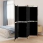 vidaXL 4-tlg. Paravent Schwarz 200x180 cm Stoff vidaXL 4-tlg. Paravent Schwarz 200x180 cm Stoff