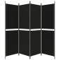vidaXL 4-tlg. Paravent Schwarz 200x180 cm Stoff vidaXL 4-tlg. Paravent Schwarz 200x180 cm Stoff