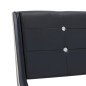 Bett mit Memory-Schaum-Matratze Schwarz Kunstleder 140x200 cm Bett mit Memory-Schaum-Matratze Schwarz Kunstleder 140x200 cm