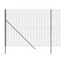 vidaXL Maschendrahtzaun Anthrazit 1,4x10 m Verzinkter Stahl vidaXL Maschendrahtzaun Anthrazit 1,4x10 m Verzinkter Stahl
