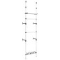 vidaXL Teleskop-Garderobe mit Stangen und Regal Aluminium vidaXL Teleskop-Garderobe mit Stangen und Regal Aluminium