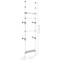 vidaXL Teleskop-Garderobe mit Stangen und Regal Aluminium vidaXL Teleskop-Garderobe mit Stangen und Regal Aluminium