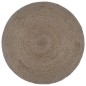 vidaXL Teppich Handgefertigt Jute Rund 240 cm Grau vidaXL Teppich Handgefertigt Jute Rund 240 cm Grau