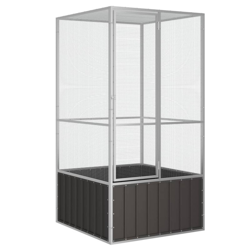 vidaXL Vogelkäfig Anthrazit 111x107x211,5 cm Verzinkter Stahl vidaXL Vogelkäfig Anthrazit 111x107x211,5 cm Verzinkter Stahl
