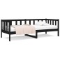 vidaXL Tagesbett Schwarz 90x190 cm Massivholz Kiefer vidaXL Tagesbett Schwarz 90x190 cm Massivholz Kiefer