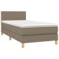 vidaXL Boxspringbett mit Matratze Taupe 90x200 cm Stoff vidaXL Boxspringbett mit Matratze Taupe 90x200 cm Stoff