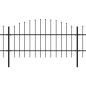 Gartenzaun mit Speerspitzen Stahl (0,75 - 1) x 17 m Schwarz Gartenzaun mit Speerspitzen Stahl (0,75 - 1) x 17 m Schwarz