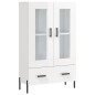 vidaXL Highboard Hochglanz-Weiß 69,5x31x115 cm Holzwerkstoff vidaXL Highboard Hochglanz-Weiß 69,5x31x115 cm Holzwerkstoff