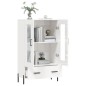 vidaXL Highboard Hochglanz-Weiß 69,5x31x115 cm Holzwerkstoff vidaXL Highboard Hochglanz-Weiß 69,5x31x115 cm Holzwerkstoff