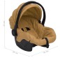 vidaXL Babyschale Taupe 42x65x57 cm vidaXL Babyschale Taupe 42x65x57 cm