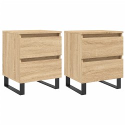 vidaXL Nachttische 2 Stk. Sonoma-Eiche 40x35x50 cm Holzwerkstoff