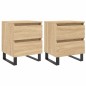 vidaXL Nachttische 2 Stk. Sonoma-Eiche 40x35x50 cm Holzwerkstoff vidaXL Nachttische 2 Stk. Sonoma-Eiche 40x35x50 cm Holzwerkstoff