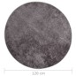 vidaXL Teppich Waschbar Grau φ120 cm Rutschfest vidaXL Teppich Waschbar Grau φ120 cm Rutschfest