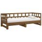 vidaXL Tagesbett Ausziehbar Honigbraun Massivholz Kiefer 2x(90x200) cm vidaXL Tagesbett Ausziehbar Honigbraun Massivholz Kiefer 2x(90x200) cm