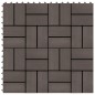 vidaXL 22 Stk. Terrassenfliesen 30 x 30 cm 2 qm WPC Dunkelbraun vidaXL 22 Stk. Terrassenfliesen 30 x 30 cm 2 qm WPC Dunkelbraun