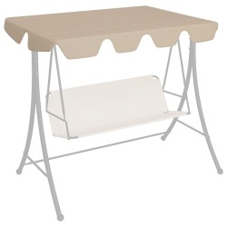 vidaXL Ersatzdach für Hollywoodschaukel Beige 150/130x70/105 cm 