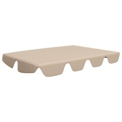vidaXL Ersatzdach für Hollywoodschaukel Beige 150/130x70/105 cm 