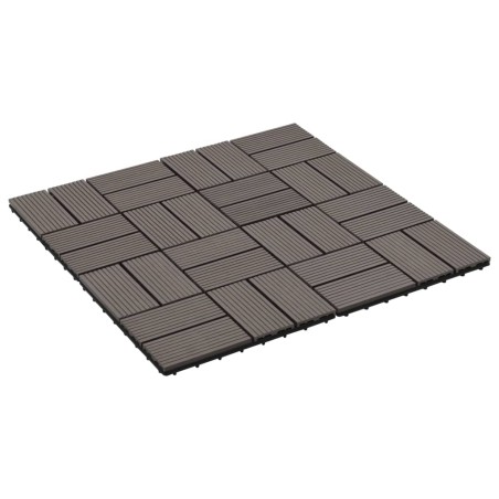 vidaXL 22 Stk. Terrassenfliesen 30 x 30 cm 2 qm WPC Dunkelbraun