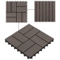 vidaXL 22 Stk. Terrassenfliesen 30 x 30 cm 2 qm WPC Dunkelbraun vidaXL 22 Stk. Terrassenfliesen 30 x 30 cm 2 qm WPC Dunkelbraun