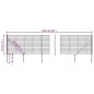 vidaXL Maschendrahtzaun mit Bodenhülsen Anthrazit 0,8x25 m vidaXL Maschendrahtzaun mit Bodenhülsen Anthrazit 0,8x25 m