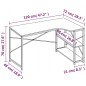 vidaXL Computertisch Weiß und Eiche 120x72x70 cm vidaXL Computertisch Weiß und Eiche 120x72x70 cm