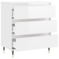 vidaXL Sideboard Hochglanz-Weiß 60x35x70 cm Holzwerkstoff vidaXL Sideboard Hochglanz-Weiß 60x35x70 cm Holzwerkstoff