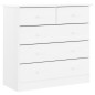 vidaXL Kommode ALTA Weiß 77x35x73 cm Massivholz Kiefer vidaXL Kommode ALTA Weiß 77x35x73 cm Massivholz Kiefer