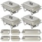 vidaXL Chafing Dish Set 4-tlg. Edelstahl vidaXL Chafing Dish Set 4-tlg. Edelstahl