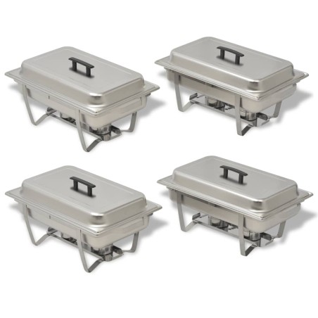 vidaXL Chafing Dish Set 4-tlg. Edelstahl