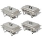 vidaXL Chafing Dish Set 4-tlg. Edelstahl vidaXL Chafing Dish Set 4-tlg. Edelstahl