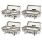 vidaXL Chafing Dish Set 4-tlg. Edelstahl vidaXL Chafing Dish Set 4-tlg. Edelstahl