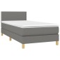 vidaXL Boxspringbett mit Matratze Dunkelgrau 90x200 cm Stoff vidaXL Boxspringbett mit Matratze Dunkelgrau 90x200 cm Stoff