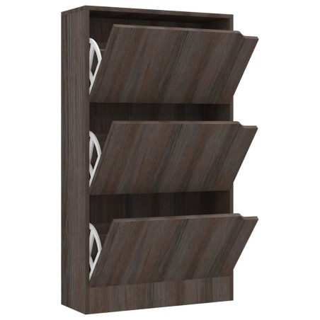 vidaXL Schuhschrank mit 3 Türen Grau Sonoma-Eiche 59x24x105cm